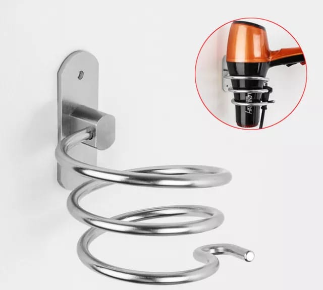 Hair Dryer Holder Wall Mounted Organizer Spiral Stand Holder Rack Aluminum Bathroom Shelf Storage Bathroom Accessory Wall Shelf - Professional Salon Equipment at Beauty Republic Equipment Store